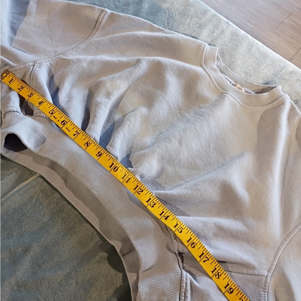 Zara Matching Sweatshirt & Jogger Set Blue Cropped Lounge Athleisure Size S - Picture 4 of 11